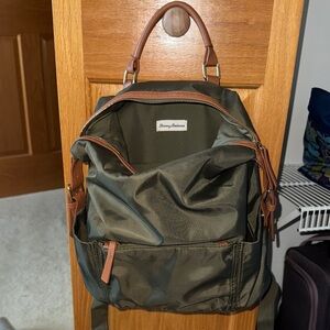 Tommy Bahama Olive and Tan Backpack